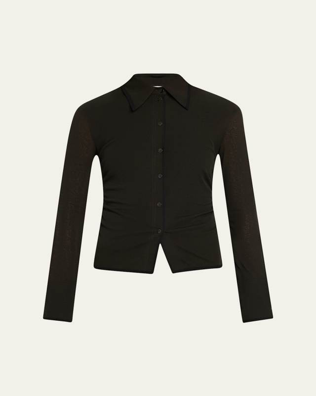 Idana Long-Sleeve Button-Front Top